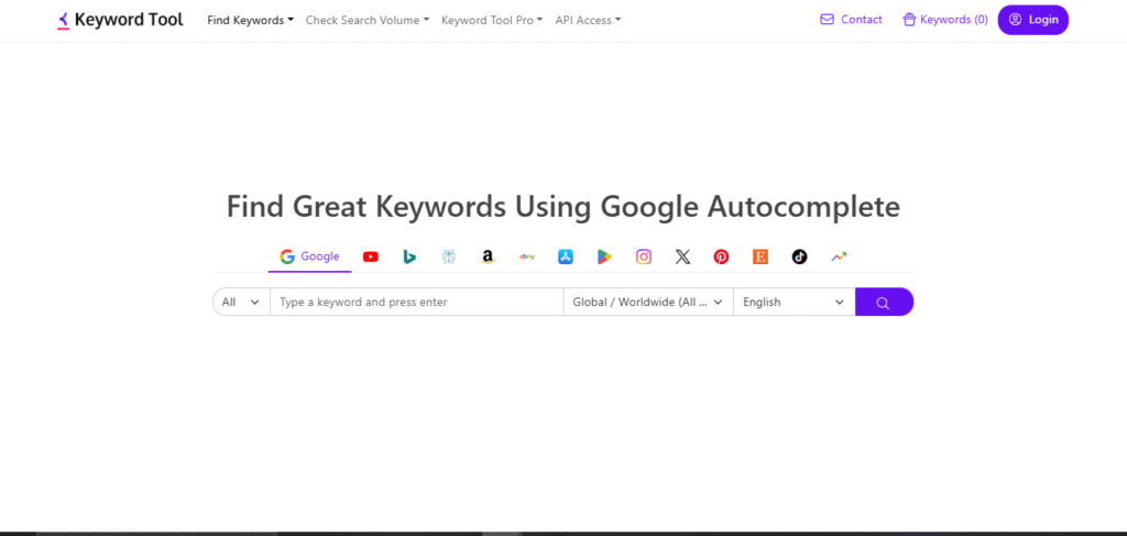 Keyword Tool