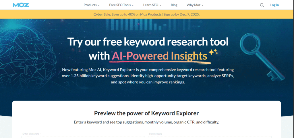 Moz Keyword Explorer