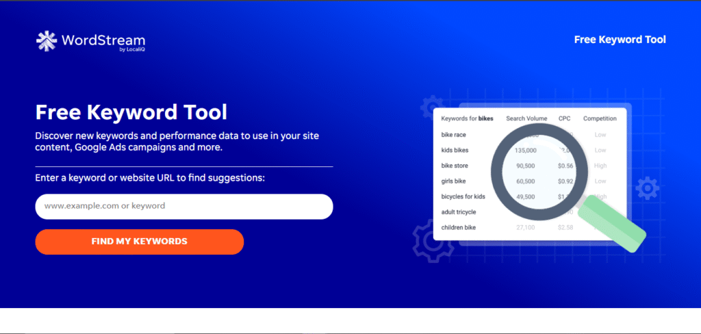 WordStream Free Keyword Tool
