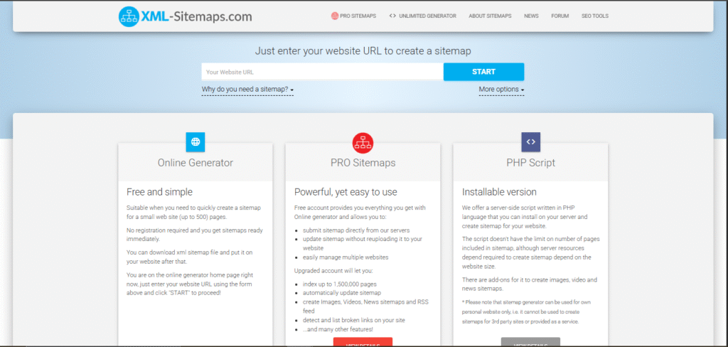 XML Sitemaps Generator